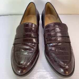 Nine West Croc Print Loafers Size 7.5